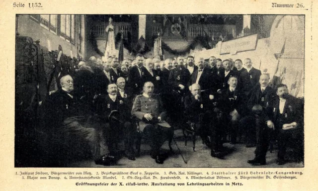 10. elsaß- lothr. Ausstellung von Lehrlingsarbeiten in Metz  Bilddokument 1907