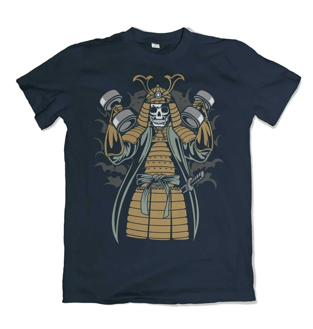 T-shirt uomo Samurai Gym Top Martial Art Bushido Warrior Shogun giapponese S-3XL