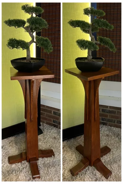 L & J.G Stickley Mission Oak Arts And Crafts Arts & Crafts Pedestal Plant Stand