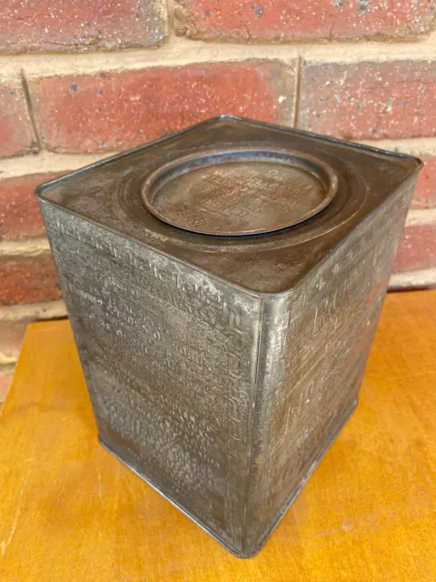 Antique Vintage c1900s Large Australian 5lb Robur Tea Caddy Tin