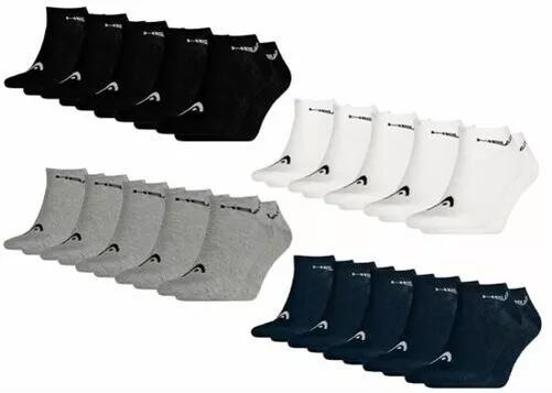 HEAD Unisex Calcetines Hombre Mujer Mezcla de Algodón Zapatillas SPORTS 5 Pares