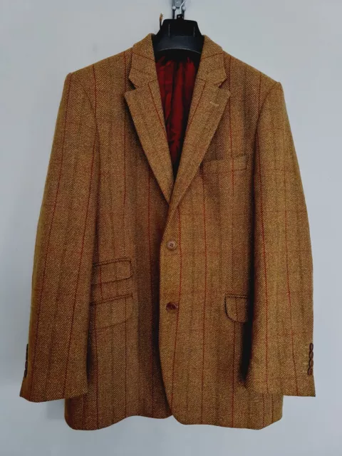 Giacca in tweed Reid & Taylor di Santinelli Uomo Pura Lana Blazer Tartan A Quadri 42