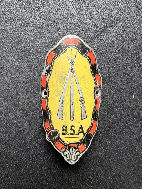 BSA Birmingham Small Arms Cycling Bike Bicycle Head Tube Badge Emblem