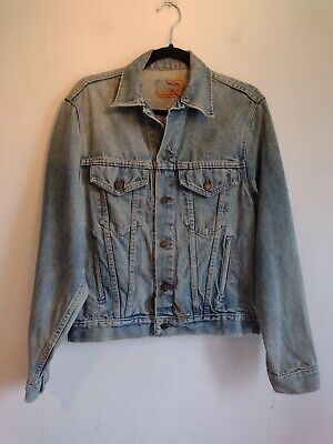 Men's Vintage il GAP Blue giacca di jeans taglia 40 circa SMALL S CAMIONISTA RARO