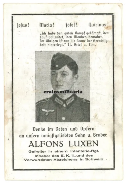Orig. Sterbebild 95.ID Grenadier ° Malmedy Belgien + Russland 1943 Venlo Holland