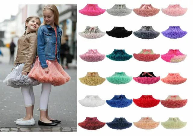 Kids Girls Tutu Skirt Dance Tutu Petticoat Kid Party Dress Ballet Fluffy Layer