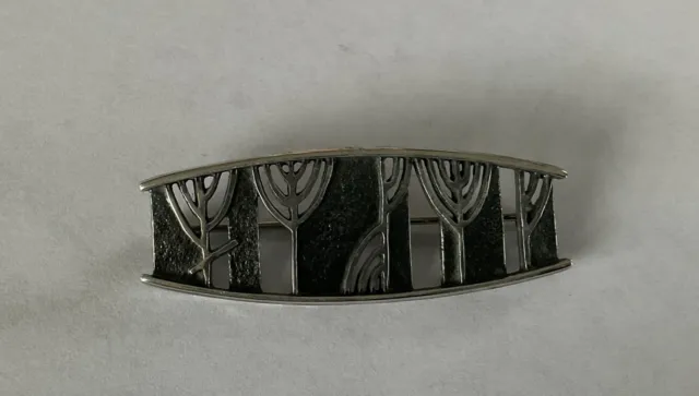 Vintage Scottish Sterling Silver Vikings Ingibiorg Long Brooch By Ola Gorie