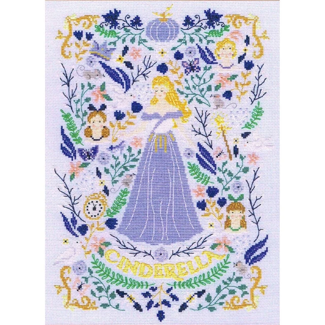 Kit De Point De Croix Bothy Threads "Love Blossoms" - Motif Fleurs 34x26 Cm - Toile Aïda 14, Fils, Schéma Inclus