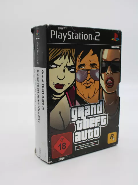 PS2 Grand Theft Auto GTA The Trilogy San Andreas Vice City Playstation 2 USK 18