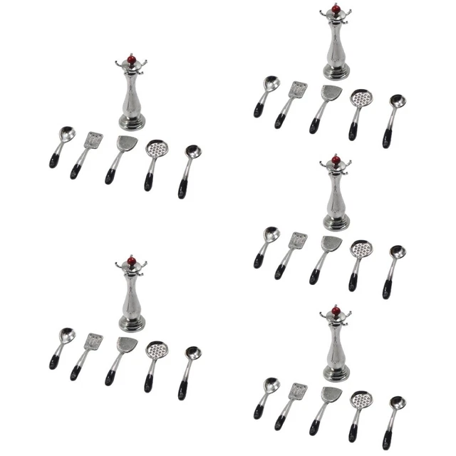 5 Sets Set Cucina Moderna Mini Cucchiaio Ornamentale Casa Delle Bambole