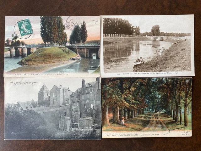 LOT DE 4 cartes postales anciennes postcards SAINT-VALERY-SUR-SOMME 5 ...