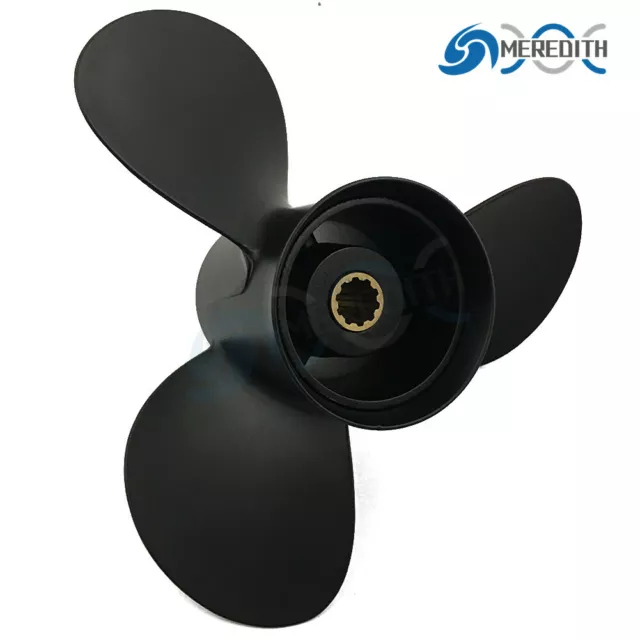 Aluminum Outboard Propeller 9.9"x9" for Mercury 25-30HP, 10 Spline Tooth,RH