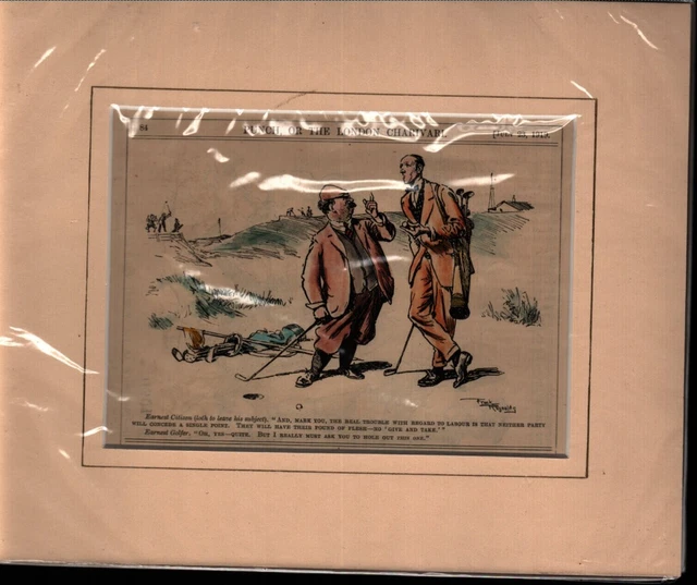 Golf cartoons from old Punch magazines. Over 100 years old.