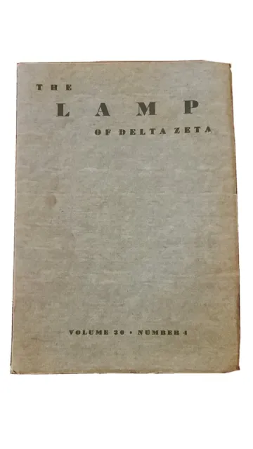 The Lamp Of Delta Zeta June 1931 Edition Magazine