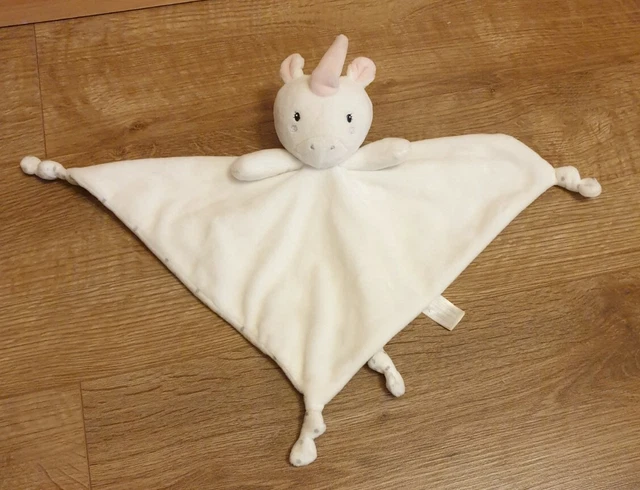 TU SAINSBURYS Baby Comforter Blanket Soother White Pink