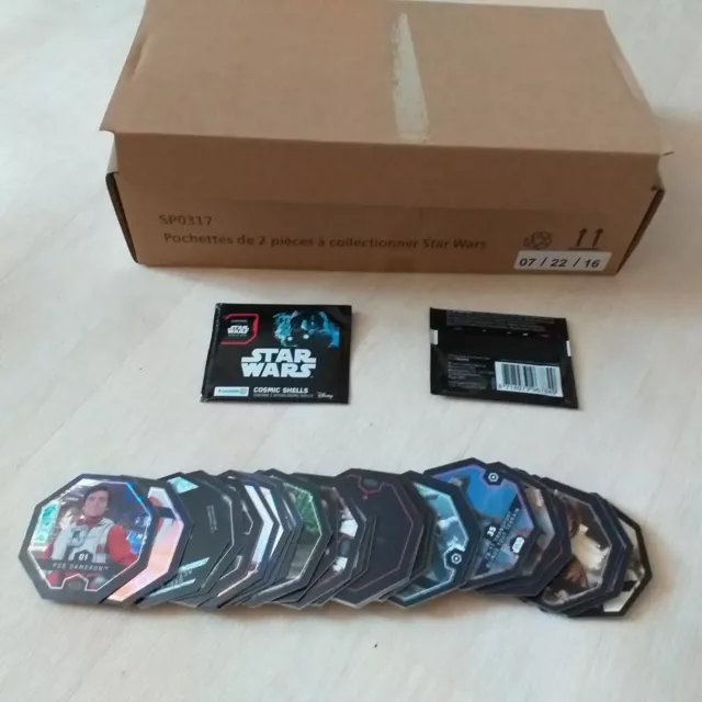 Tres Rare : Boite Neuve Et Scellee De 300 Pochettes De Jetons Star Wars 2016 !!!