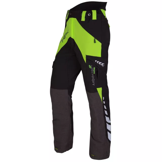 Arbortec Breatheflex Ladies Chainsaw Trousers Type A - Lime/Black