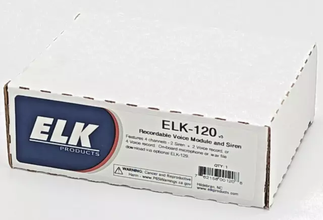 Elk Recordable Voice/Siren Driver Module (ELK-120) *NEW*