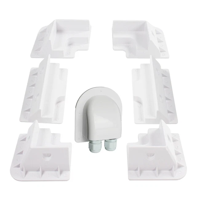 7PCS Solar Panel Mounting Bracket with Cable Entry Gland For RV Building Top
