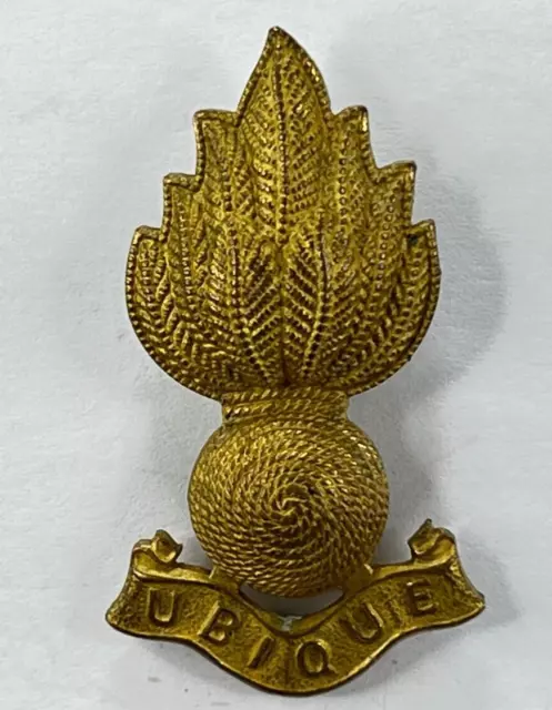 WW2 Royal Engineers Gilt Collar Badge 50 x 28 mm