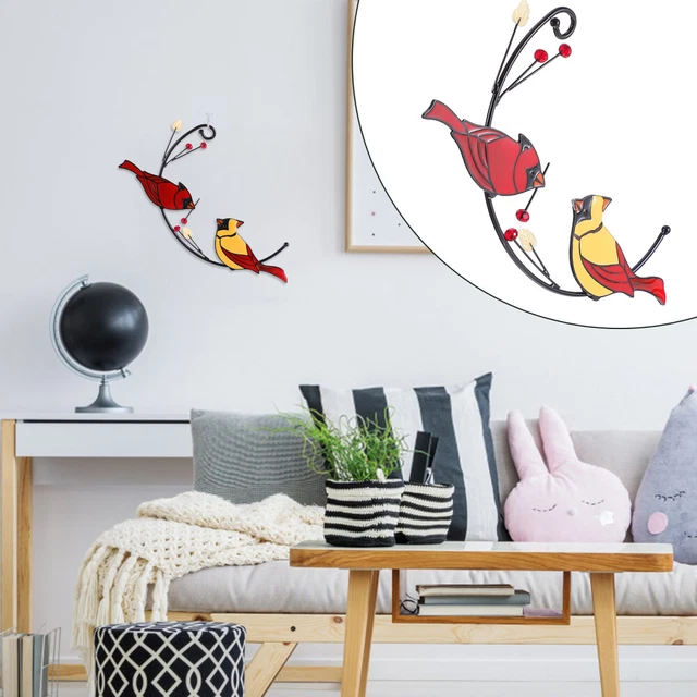 1pc Metall Wandbehänge Miniatur Vogel Wand Display Eisen Wand Dekorationen