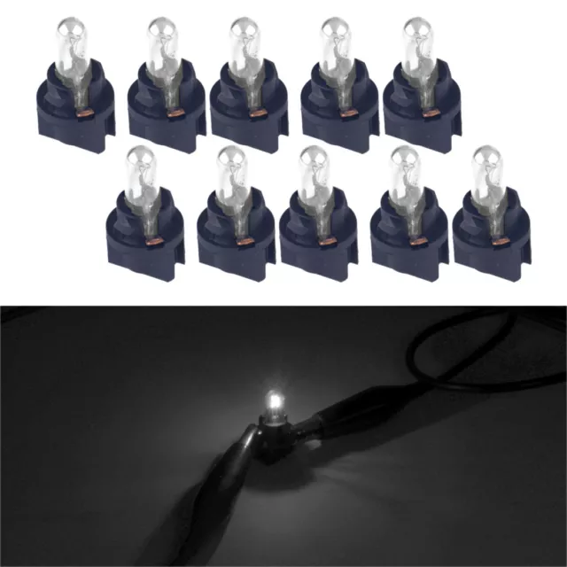 10pcs T5 Car Dashboard Instrument Gauge Indicator Dash Light Bulb