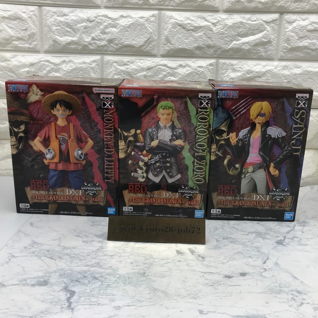 ONE PIECE FILM RED Luffy Zoro Sanji Figure Set of 3 DXF THE GRANDLINE