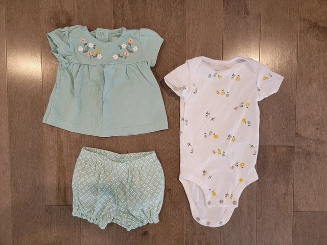 NWOT Just One You By Carter's Baby Girls' Floral Top & Bottom Set Size 3 Months
