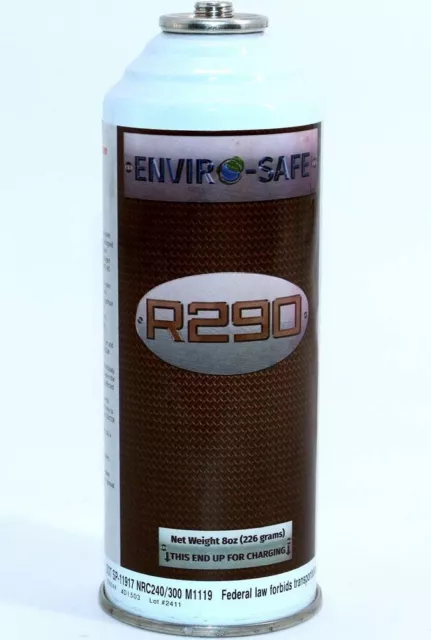 R290, "HC"  Modern Refrigerant, Enviro-Safe One 8 oz. Refrigerant Can
