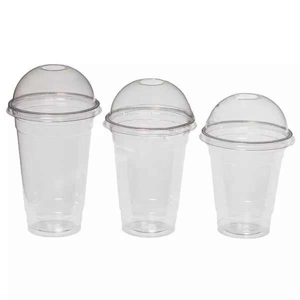 Smoothie Gobelet avec Couvercle Coupe Dessert Trou Rond 800 Pièces Clear Tasse