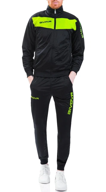 Combinaison Sport Bleu Jaune Survêtement Givova Visa Fluo Bleu