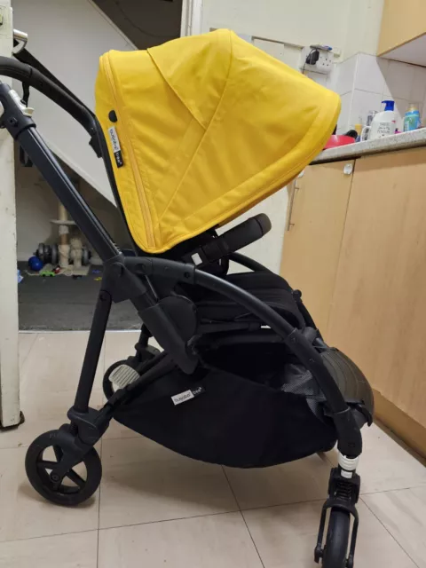 Bugaboo Bee 6 Pushchair- Yellow | Black Chassis + Black Footmuff  Used 7months