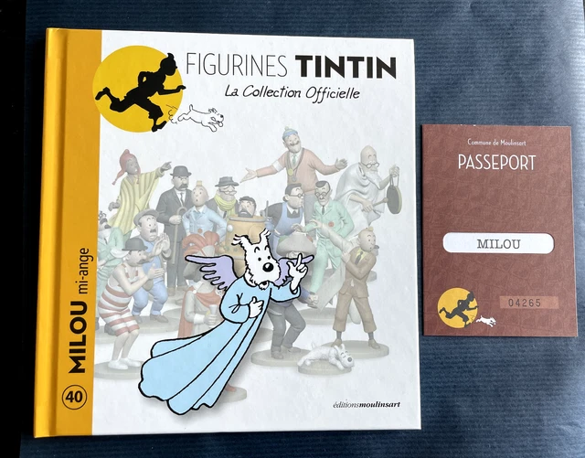 FIGURINE TINTIN COLLECTION officielle n° 40 Milou mi ange Emballage d