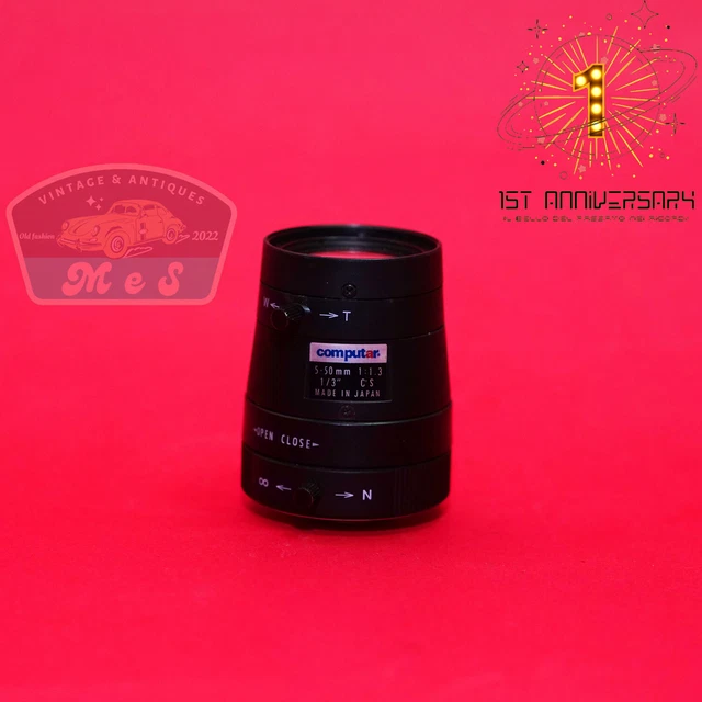 Obiettivo Computar 50Mm F1.3 50Mm Tv Lens Videocamera Cs Mount Nero Black