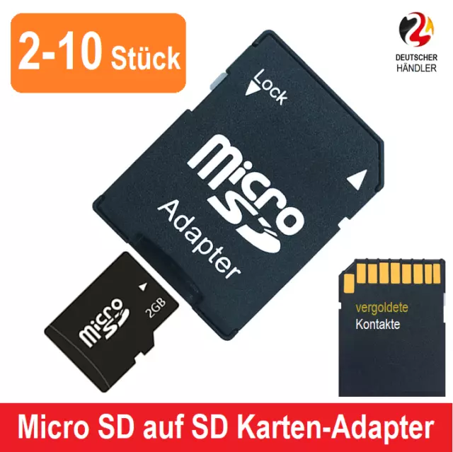 Speicherkarten Adapter von Micro SD auf SD Kartenadapter Karte Memory Card NEU✔