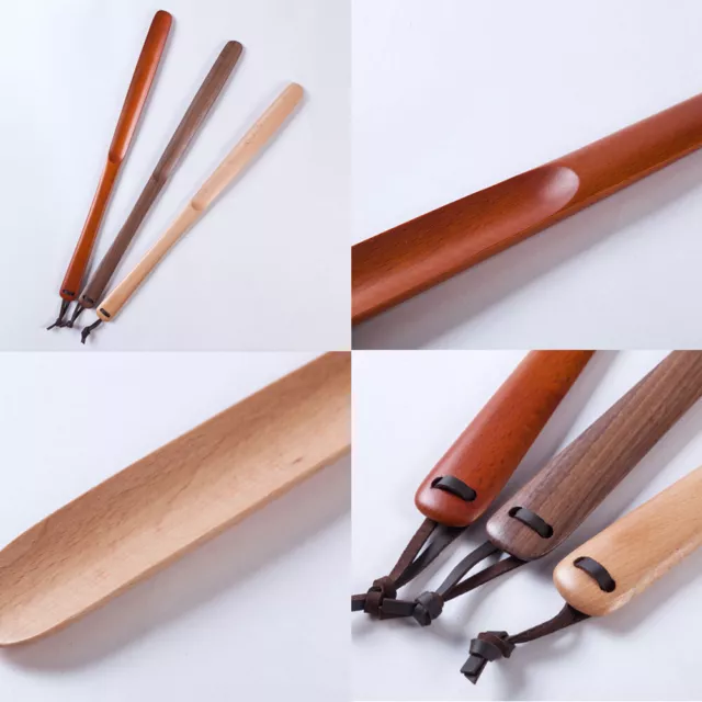 Accessories Home Shoe Horn Long Handle Wooden Hotel For Boots Durable Lifter
