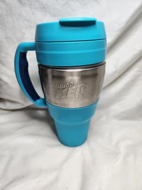 Bubba Keg Cup - 34 oz/ 1 L Stainless Steel Insulated Travel Mug - Blue Stainless 2