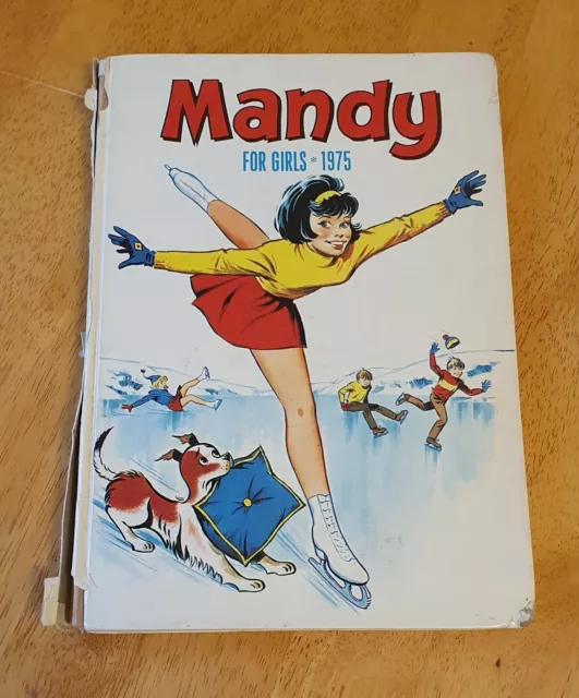 Vintage 1975 Mandy For Girls Hardback Album/ Annual - Unclipped