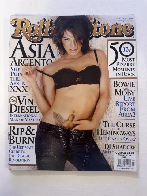 ROLLING STONE Magazine ~ Sept 2002 ~ Asia Argento ~ Vin Diesel. MINT CONDITION