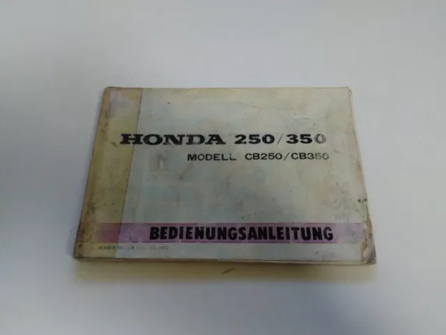 Honda CB 250 350 CB250 CB350 1972 Bedienungsanleitung Fahrer-Handbuch