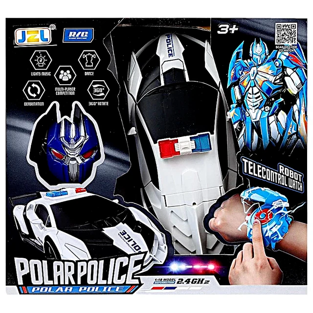 TRANSFORMER POLAR POLICE Car R/C avec montre télécommandée, échelle 1: ...