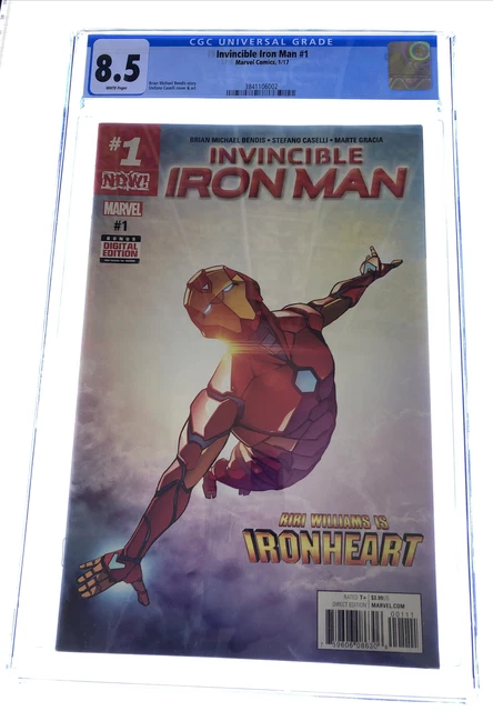 Invincible Iron Man #1 CGC 8.5 Marvel Comics Jan 2017 white pages