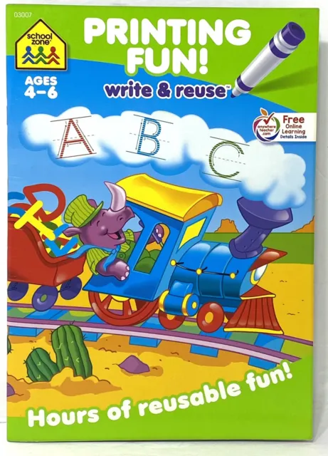 Printing Fun! : Hours of Reusable Fun! by School Zone Publishing Company