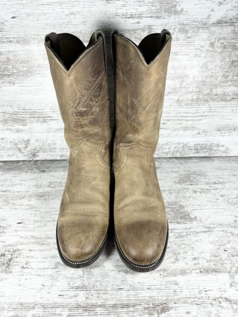 WOMEN’S JUSTIN BOOTS Brown Leather Mid Calf Cowboy Boots Sz 6.5B. $37. ...
