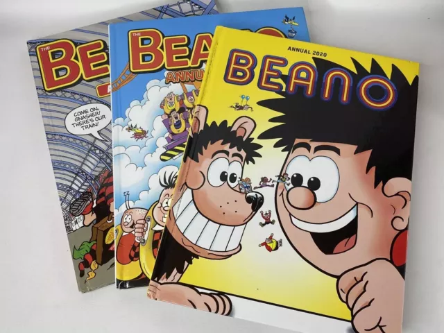Beano Annuals 2015, 2016, 2020 Lot Of 3 Hardcover Comic Books