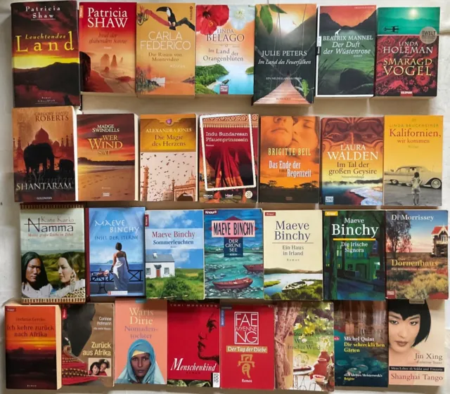 29 Bücher Paket Sammlung Maeve Binchy Irland Waris Dirie Afrika Abenteuer
