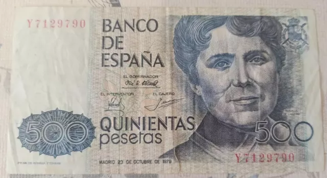 billetes de 500 pesetas de 1979.