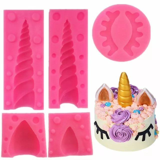 3D Silicone Unicorn Fondant Mold Cake Decoration Baking Mould Sugarcraft Tool