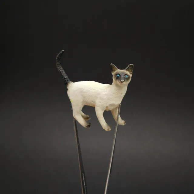 Vintage Miniature KITTY SIAMESE CAT 2" Mini Figure Animal 1988 Bully BULLYLAND