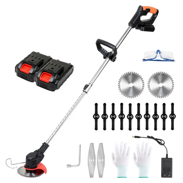 Tagliaerba Elettrico Decespugliatore A Batteria 21V - 2 Batterie 2000mAh Con Lama Metallo Per Giardino Decespugliatore Elettrico 650w - Foto 6